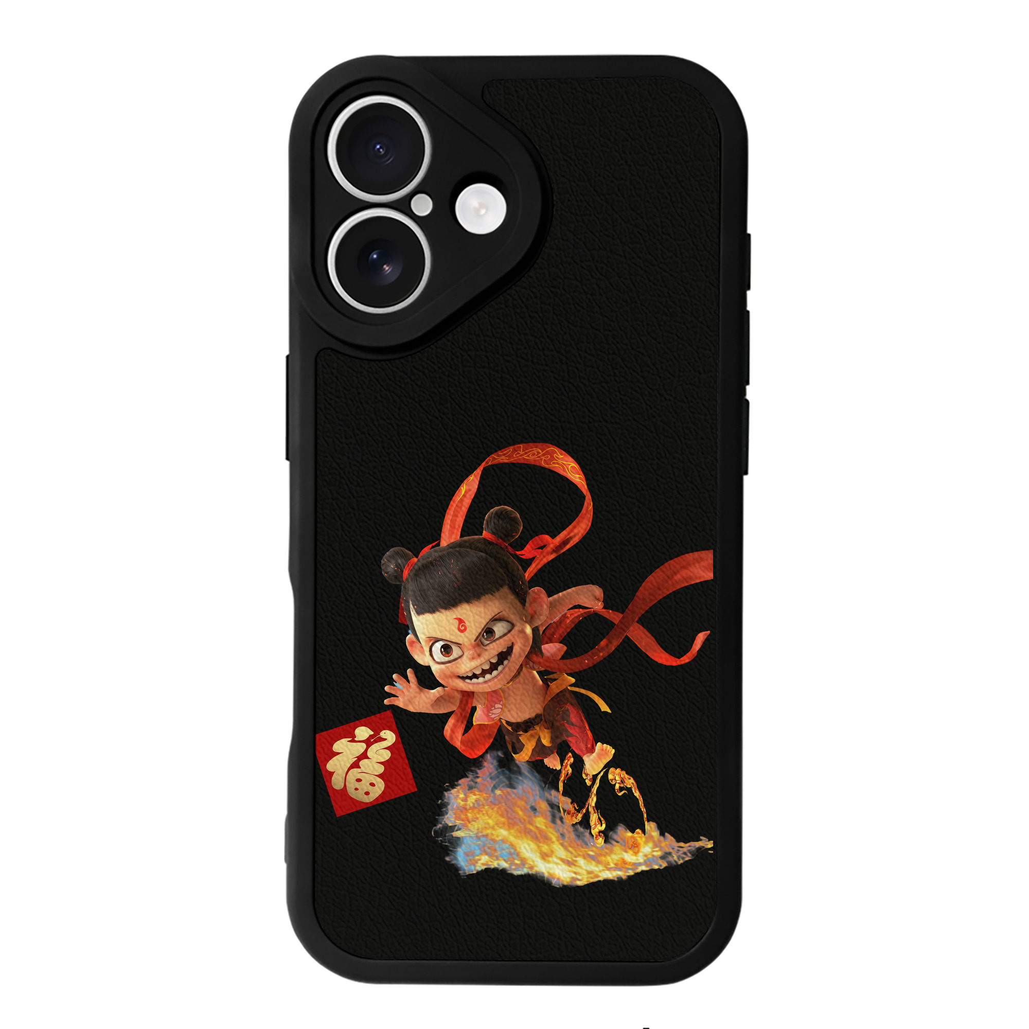 （画像用） Ne Zha 2 ナタ 魔童の大暴れ 【iPhone 16シリーズ対応】シリコンスマホケース（レザー調） 材質：シリコン